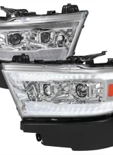 Spec-D Switchback Sequential LED Turn Signal Projector Headlights (Chrome Housing/Clear Lens) Dodge Ram 1500 2019-2024                                     - 2LHP-RAM1915-SQ-RS - Image 10