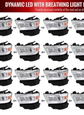 Spec-D Switchback Sequential LED Turn Signal Projector Headlights (Chrome Housing/Clear Lens) Dodge Ram 1500 2019-2024                                     - 2LHP-RAM1915-SQ-RS - Image 4