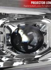 Spec-D Switchback Sequential LED Turn Signal Projector Headlights (Chrome Housing/Clear Lens) Dodge Ram 1500 2019-2024                                     - 2LHP-RAM1915-SQ-RS - Image 5