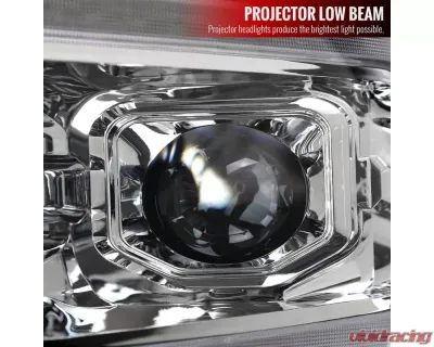 Spec-D Switchback Sequential LED Turn Signal Projector Headlights (Chrome Housing/Clear Lens) Dodge Ram 1500 2019-2024 - 2LHP-RAM1915-SQ-RS