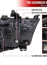 Spec-D Switchback Sequential LED Turn Signal Projector Headlights (Chrome Housing/Clear Lens) Dodge Ram 1500 2019-2024                                     - 2LHP-RAM1915-SQ-RS - Image 9