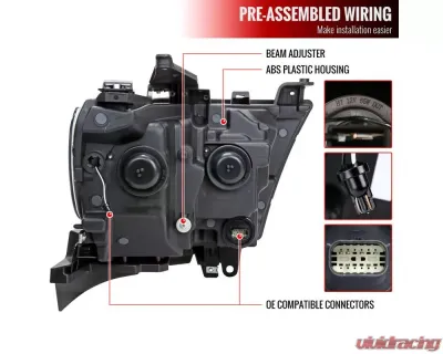 Spec-D Switchback Sequential LED Turn Signal Projector Headlights (Chrome Housing/Clear Lens) Dodge Ram 1500 2019-2024 - 2LHP-RAM1915-SQ-RS