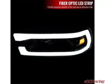 Spec-D LED Tube Projector Headlights (Glossy Black Housing/Smoked Lens) Dodge Ram 2019-2024 - 2LHP-RAM1925G-TM