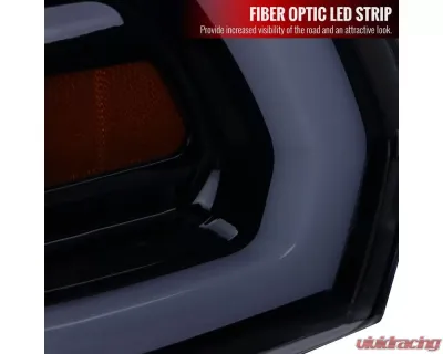 Spec-D LED Tube Projector Headlights (Glossy Black Housing/Smoked Lens) Dodge Ram 2019-2024 - 2LHP-RAM1925G-TM