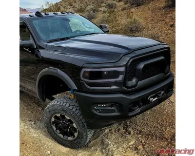 Spec-D LED Tube Projector Headlights (Glossy Black Housing/Smoked Lens) Dodge Ram 2019-2024 - 2LHP-RAM1925G-TM