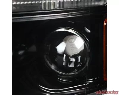 Spec-D Dual Halo Projector Headlights (Jet Black Housing/Clear Lens) Dodge Ram 1994-2001 - 2LHP-RAM94BK-TM