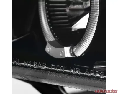 Spec-D Dual Halo Projector Headlights (Jet Black Housing/Clear Lens) Dodge Ram 1994-2001 - 2LHP-RAM94BK-TM