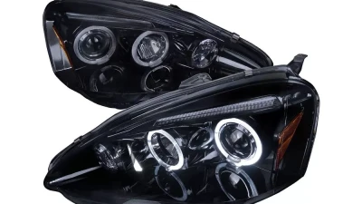 Spec-D Dual Halo Projector Headlights (Glossy Black Housing/Smoked Lens) Acura RSX 2002-2004                                     - 2LHP-RSX02G-TM - Image 10