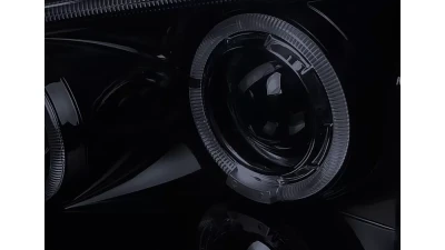 Spec-D Dual Halo Projector Headlights (Glossy Black Housing/Smoked Lens) Acura RSX 2002-2004                                     - 2LHP-RSX02G-TM - Image 3