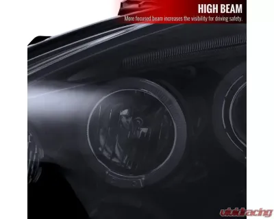 Spec-D Dual Halo Projector Headlights (Glossy Black Housing/Smoked Lens) Acura RSX 2002-2004 - 2LHP-RSX02G-TM