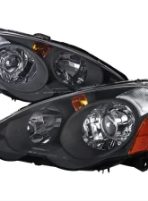 Spec-D Retro Style Projector Headlights w/ Amber Reflectors (Matte Black Housing/Clear Lens) Acura RSX 2002-2004                                     - 2LHP-RSX02JM-RS - Image 9