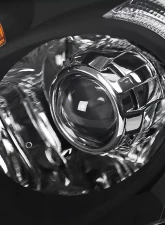 Spec-D Retro Style Projector Headlights w/ Amber Reflectors (Matte Black Housing/Clear Lens) Acura RSX 2002-2004                                     - 2LHP-RSX02JM-RS - Image 2