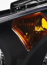 Spec-D Retro Style Projector Headlights w/ Amber Reflectors (Matte Black Housing/Clear Lens) Acura RSX 2002-2004                                     - 2LHP-RSX02JM-RS - Image 4