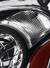 Spec-D Retro Style Projector Headlights w/ Amber Reflectors (Matte Black Housing/Clear Lens) Acura RSX 2002-2004                                     - 2LHP-RSX02JM-RS - Image 5