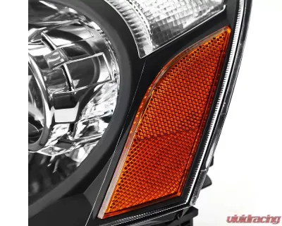 Spec-D Retro Style Projector Headlights w/ Amber Reflectors (Matte Black Housing/Clear Lens) Acura RSX 2002-2004 - 2LHP-RSX02JM-RS