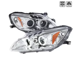 Spec-D Dual Halo Projector Headlights w/ LED Accent Lights (Chrome Housing/Clear Lens) Honda S2000 AP2 2004-2009