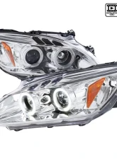 Spec-D Dual Halo Projector Headlights w/ LED Accent Lights (Chrome Housing/Clear Lens) Honda S2000 AP2 2004-2009                                     - 2LHP-S2K04-TM - Image 10