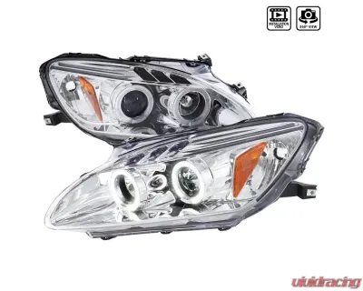 Spec-D Dual Halo Projector Headlights w/ LED Accent Lights (Chrome Housing/Clear Lens) Honda S2000 AP2 2004-2009 - 2LHP-S2K04-TM