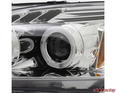 Spec-D Dual Halo Projector Headlights w/ LED Accent Lights (Chrome Housing/Clear Lens) Honda S2000 AP2 2004-2009 - 2LHP-S2K04-TM