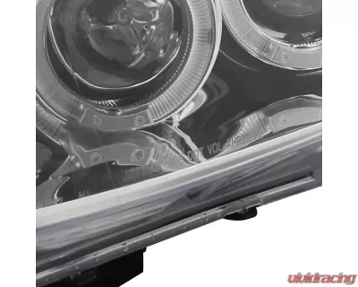 Spec-D Dual Halo Projector Headlights w/ LED Accent Lights (Chrome Housing/Clear Lens) Honda S2000 AP2 2004-2009 - 2LHP-S2K04-TM