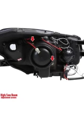 Spec-D Dual Halo Projector Headlights w/ LED Accent Lights (Chrome Housing/Clear Lens) Honda S2000 AP2 2004-2009                                     - 2LHP-S2K04-TM - Image 9