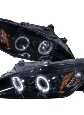 Spec-D Dual Halo Projector Headlights w/ LED Accent Lights (Glossy Black Housing/Smoke Lens) Honda S2000 AP2 2004-2009                                     - 2LHP-S2K04G-TM - Image 10