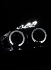 Spec-D Dual Halo Projector Headlights w/ LED Accent Lights (Glossy Black Housing/Smoke Lens) Honda S2000 AP2 2004-2009                                     - 2LHP-S2K04G-TM - Image 2