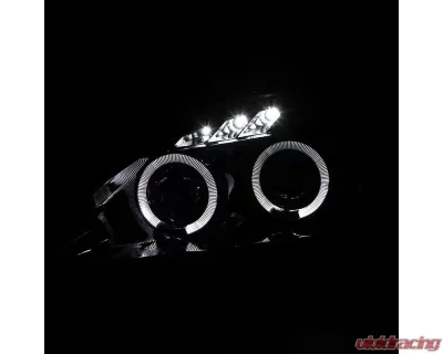 Spec-D Dual Halo Projector Headlights w/ LED Accent Lights (Glossy Black Housing/Smoke Lens) Honda S2000 AP2 2004-2009 - 2LHP-S2K04G-TM