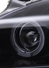 Spec-D Dual Halo Projector Headlights w/ LED Accent Lights (Glossy Black Housing/Smoke Lens) Honda S2000 AP2 2004-2009                                     - 2LHP-S2K04G-TM - Image 4