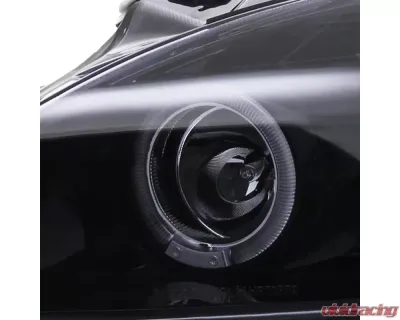 Spec-D Dual Halo Projector Headlights w/ LED Accent Lights (Glossy Black Housing/Smoke Lens) Honda S2000 AP2 2004-2009 - 2LHP-S2K04G-TM