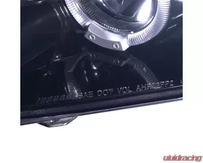 Spec-D Dual Halo Projector Headlights w/ LED Accent Lights (Glossy Black Housing/Smoke Lens) Honda S2000 AP2 2004-2009 - 2LHP-S2K04G-TM