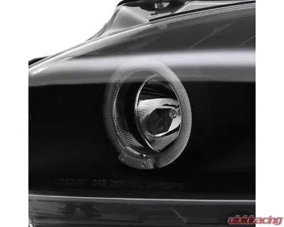 Spec-D Dual Halo Projector Headlights w/ LED Accent Lights (Matte Black Housing/Clear Lens) Honda S2000 AP2 2004-2009 - 2LHP-S2K04JM-TM