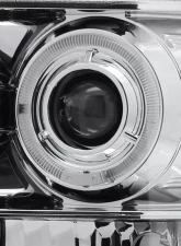 Spec-D Dual Halo Projector Headlights (Chrome Housing/Clear Lens) GMC Sierra 2007-2014                                     - 2LHP-SIE07-TM - Image 3