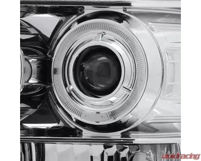 Spec-D Dual Halo Projector Headlights (Chrome Housing/Clear Lens) GMC Sierra 2007-2014 - 2LHP-SIE07-TM