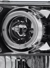 Spec-D Dual Halo Projector Headlights (Chrome Housing/Clear Lens) GMC Sierra 2007-2014                                     - 2LHP-SIE07-TM - Image 4