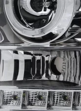 Spec-D Dual Halo Projector Headlights (Chrome Housing/Clear Lens) GMC Sierra 2007-2014                                     - 2LHP-SIE07-TM - Image 5