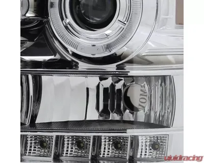 Spec-D Dual Halo Projector Headlights (Chrome Housing/Clear Lens) GMC Sierra 2007-2014 - 2LHP-SIE07-TM