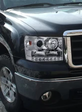 Spec-D Dual Halo Projector Headlights (Chrome Housing/Clear Lens) GMC Sierra 2007-2014                                     - 2LHP-SIE07-TM - Image 10