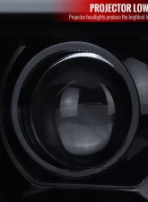 Spec-D LED C-Bar Projector Headlights (Glossy Black Housing/Smoked Lens) GMC Sierra 2007-2014                                     - 2LHP-SIE07G-G2-TM - Image 3