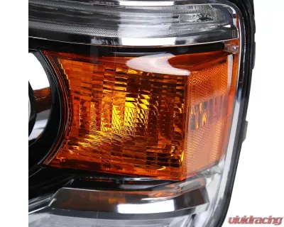 Spec-D LED Light Strip Projector Headlights (Chrome Housing/Clear Lens) GMC Sierra 2014-2019 - 2LHP-SIE14-DRL-GO