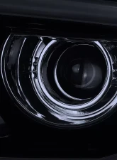 Spec-D LED Bar Projector Headlights w/ LED Turn Signals Lights (Glossy Black Housing/Smoked Lens) GMC Sierra 2014-2019                                     - 2LHP-SIE14G-TM - Image 3