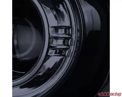 Spec-D LED Bar Projector Headlights w/ LED Turn Signals Lights (Glossy Black Housing/Smoked Lens) GMC Sierra 2014-2019 - 2LHP-SIE14G-TM