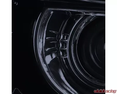 Spec-D LED Bar Projector Headlights w/ LED Turn Signals Lights (Glossy Black Housing/Smoked Lens) GMC Sierra 2014-2019 - 2LHP-SIE14G-TM