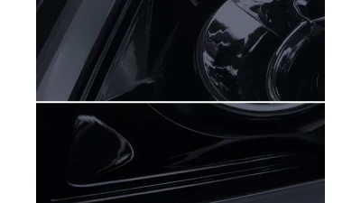 Spec-D LED Bar Projector Headlights w/ LED Turn Signals Lights (Glossy Black Housing/Smoked Lens) GMC Sierra 2014-2019                                     - 2LHP-SIE14G-TM - Image 6