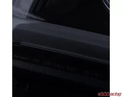 Spec-D LED Bar Projector Headlights w/ LED Turn Signals Lights (Glossy Black Housing/Smoked Lens) GMC Sierra 2014-2019 - 2LHP-SIE14G-TM