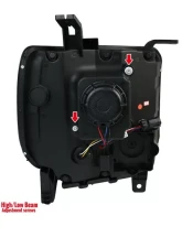 Spec-D LED Bar Projector Headlights w/ LED Turn Signals Lights (Glossy Black Housing/Smoked Lens) GMC Sierra 2014-2019                                     - 2LHP-SIE14G-TM - Image 9