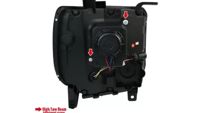 Spec-D LED Bar Projector Headlights w/ LED Turn Signals Lights (Glossy Black Housing/Smoked Lens) GMC Sierra 2014-2019                                     - 2LHP-SIE14G-TM - Image 9