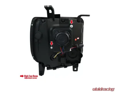 Spec-D LED Bar Projector Headlights w/ LED Turn Signals Lights (Glossy Black Housing/Smoked Lens) GMC Sierra 2014-2019 - 2LHP-SIE14G-TM