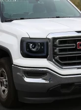 Spec-D LED Bar Projector Headlights w/ LED Turn Signals Lights (Glossy Black Housing/Smoked Lens) GMC Sierra 2014-2019                                     - 2LHP-SIE14G-TM - Image 10