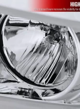 Spec-D Dual LED C-Bar Projector Headlights (Chrome Housing/Clear Lens) Chevrolet Silverado 2007-2014                                     - 2LHP-SIV07-RS - Image 4